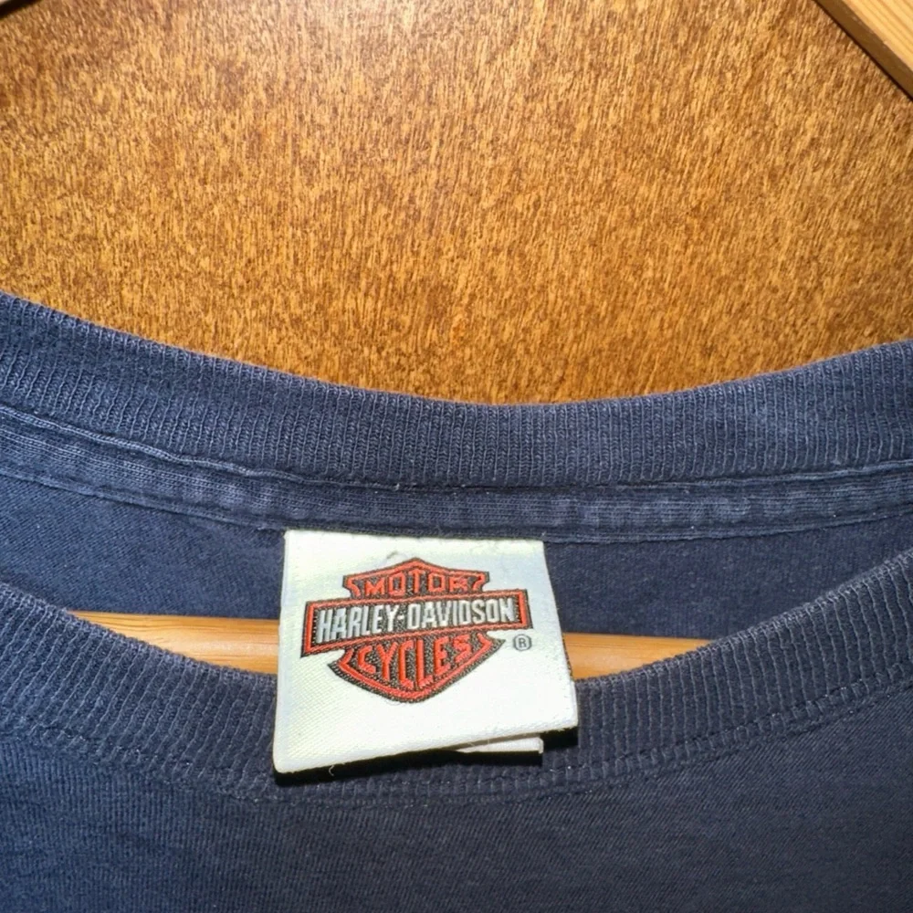 Harley-Davidson The Woodlands Texas Eagle Graphic T-Shirt Mens Navy Blue‎ L